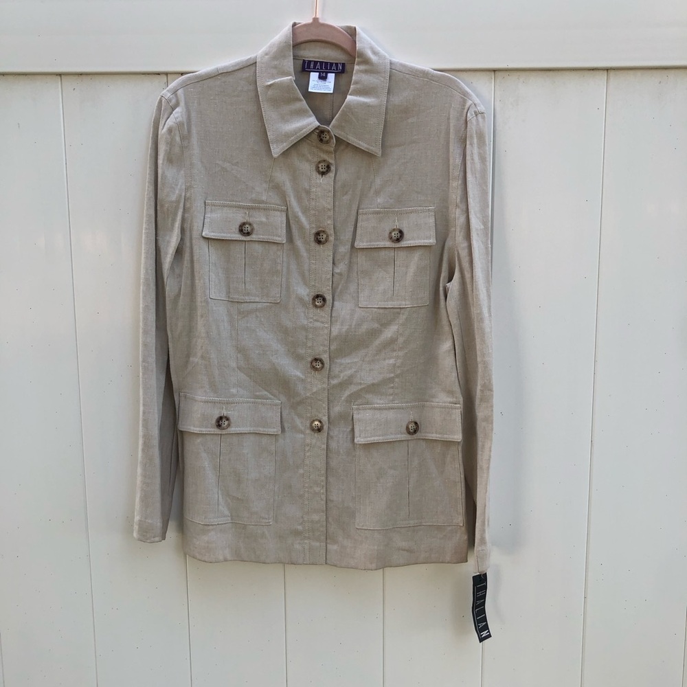 Vintage Thalian linen blend Safari jacket Deadstock
NWT
